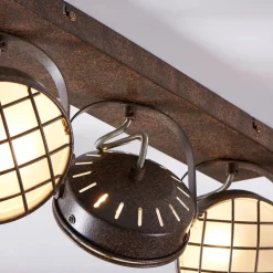 Lindby Loftlamper|Loftlamper > spotlight Tamin, 48 cm, rustfarvet, 3 lyskilder, glas