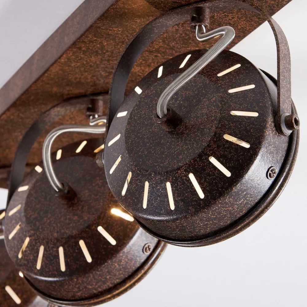 Lindby Loftlamper|Loftlamper > spotlight Tamin, 48 cm, rustfarvet, 3 lyskilder, glas
