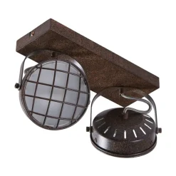 Lindby Loftlamper|Pendellamper > spotlight Tamin, rustfarvet, 2 lyskilder, glas, G9