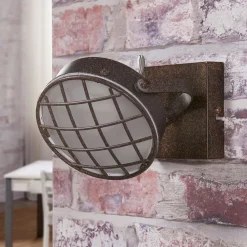 Lindby Loftlamper|Loftlamper > spotlight Tamin, rustfarvet, 1-lys, glas, G9