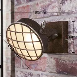 Lindby Loftlamper|Loftlamper > spotlight Tamin, rustfarvet, 1-lys, glas, G9