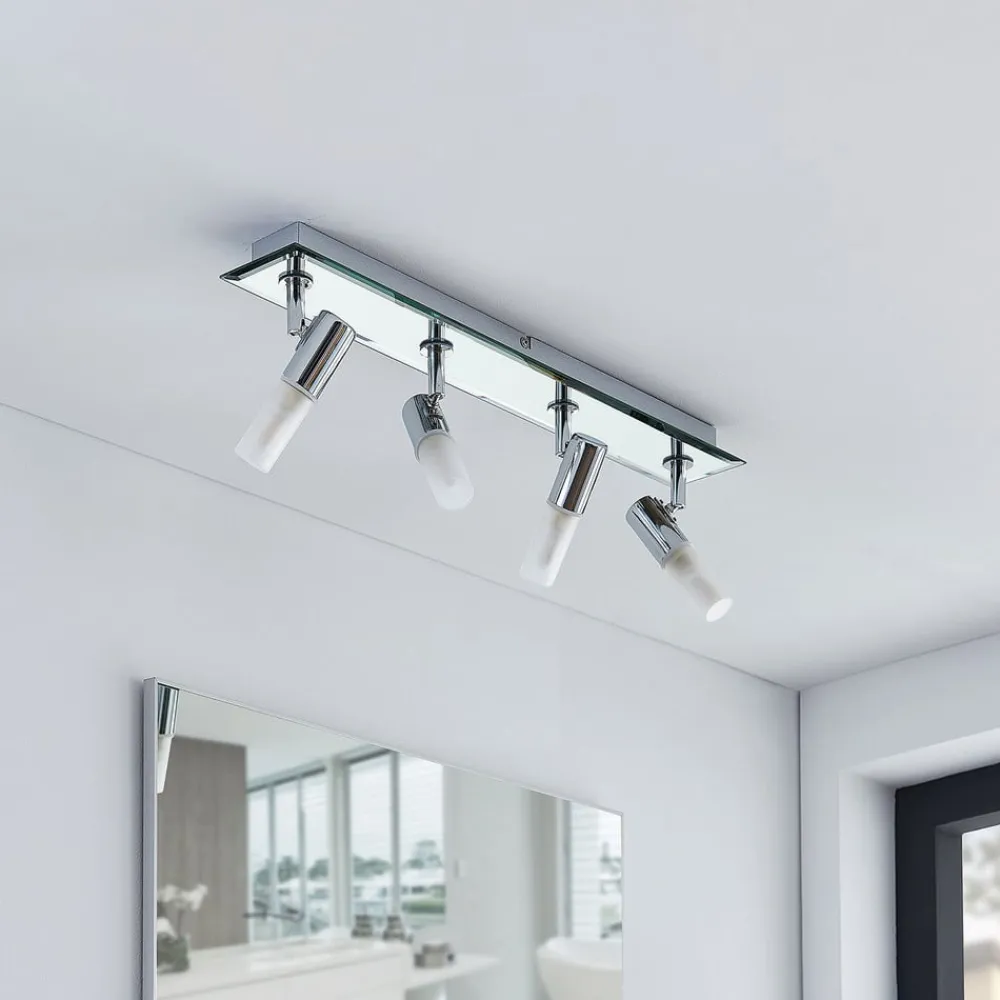 Lindby Loftlamper|Spotlights > spotlight Zela, længde 53 cm, krom, 4 lyskilder