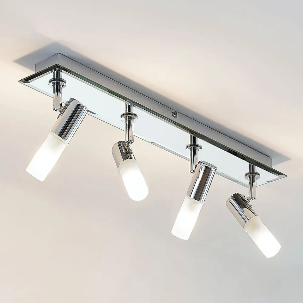 Lindby Loftlamper|Spotlights > spotlight Zela, længde 53 cm, krom, 4 lyskilder