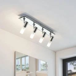 Lindby Loftlamper|Spotlights > spotlight Zela, længde 53 cm, krom, 4 lyskilder