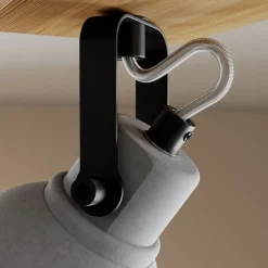 Loftlamper|Loftlamper ^ Lindby Spot Mitis, 30 cm, 2 lyskilder, grå, træ, beton, GU10