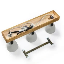 Lindby Loftlamper|Loftlamper > Spot Mitis, 50 cm, 3 lyskilder, grå, træ, beton, GU10
