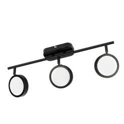 Lindby Loftlamper|Spotlights > spot Neros, sort, 3-lys, 55 cm, CCT, jern