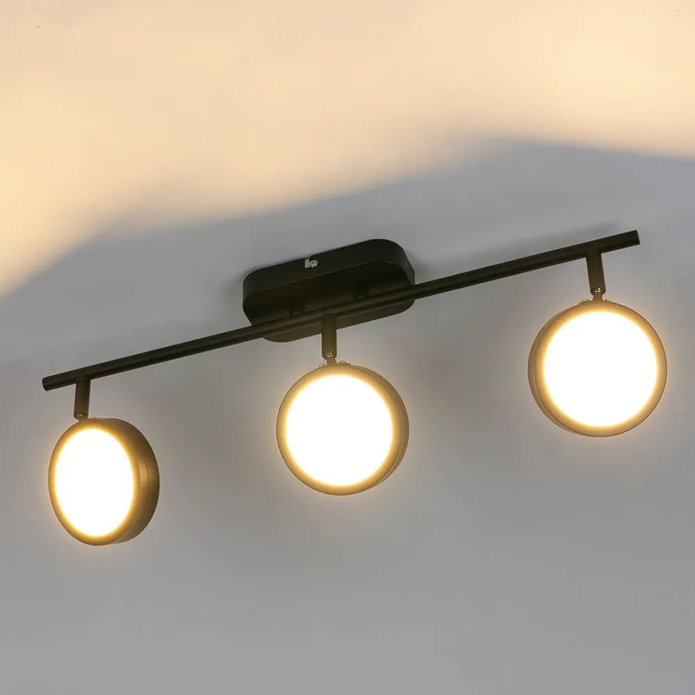 Lindby Loftlamper|Spotlights > spot Neros, sort, 3-lys, 55 cm, CCT, jern