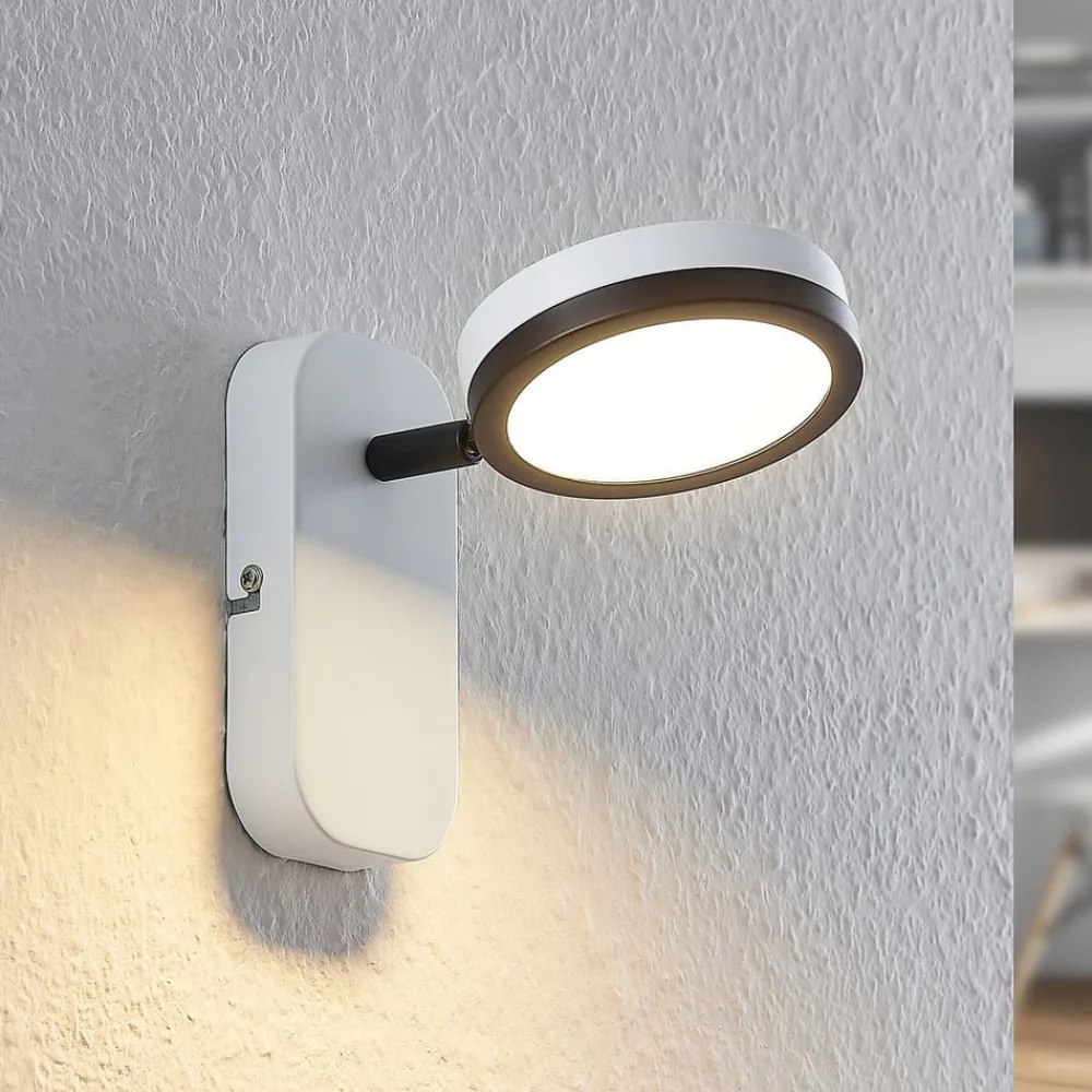 Lindby Spotlights > spot Vesim, hvid, 1-lys, 15 cm høj, jern