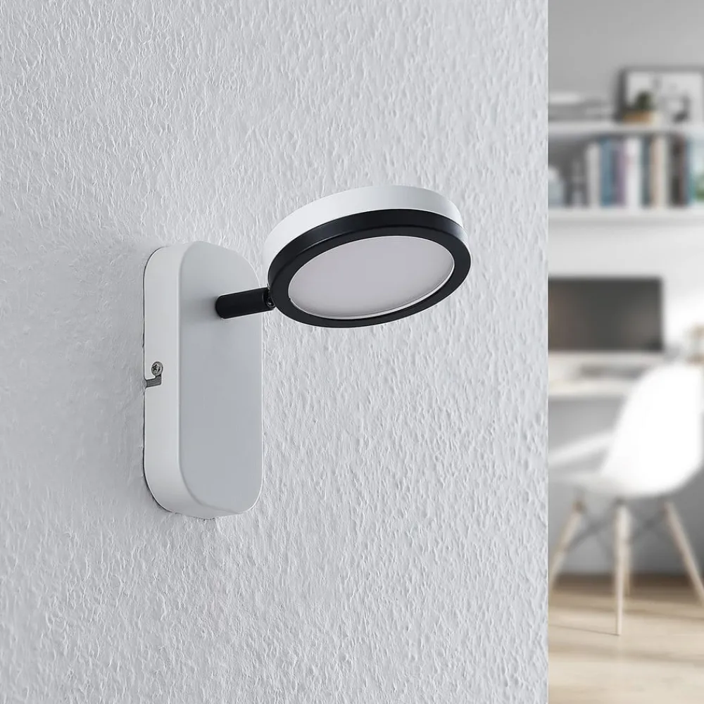 Lindby Spotlights > spot Vesim, hvid, 1-lys, 15 cm høj, jern