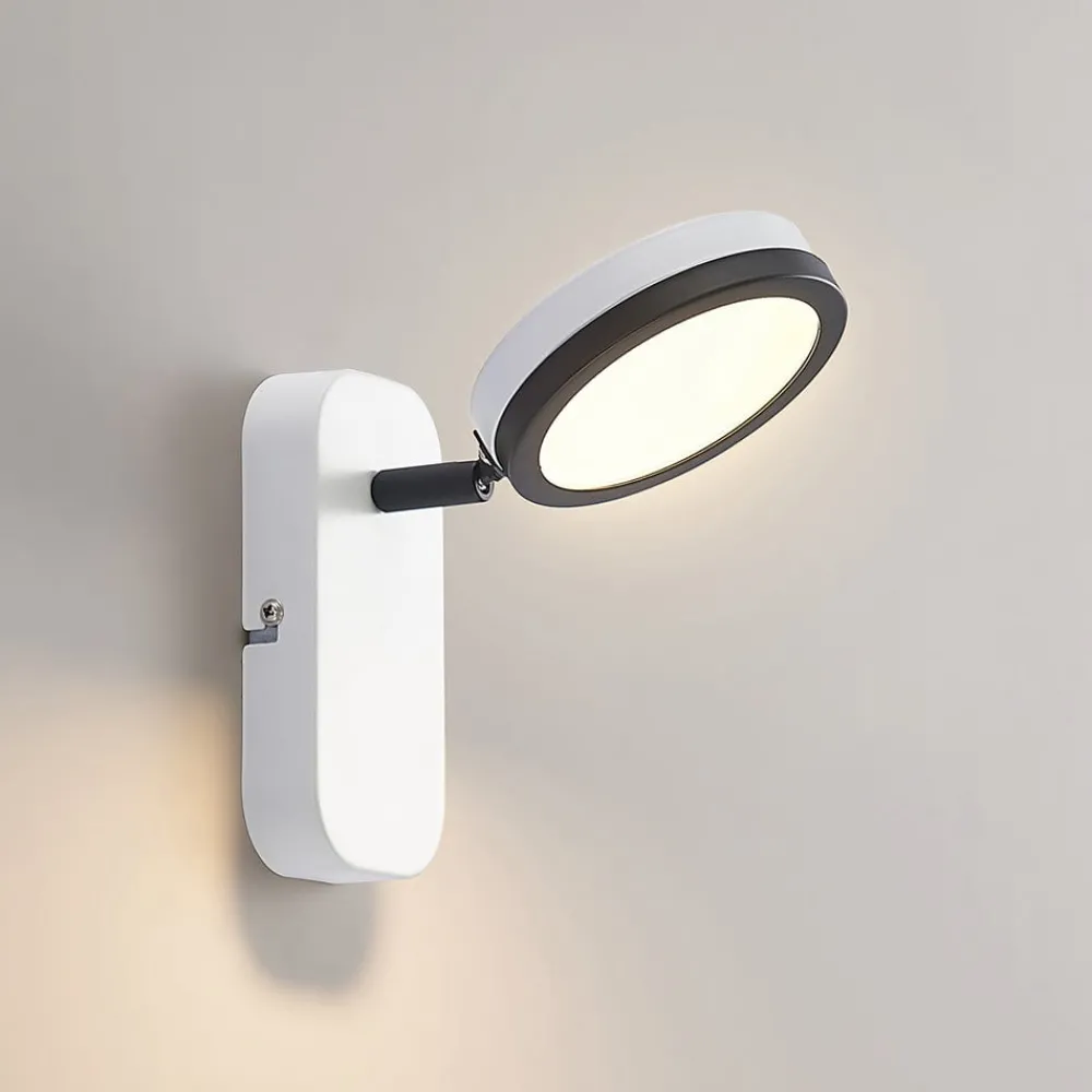 Lindby Spotlights > spot Vesim, hvid, 1-lys, 15 cm høj, jern