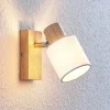 Lindby Loftlamper|Loftlamper > Spot Wanessa, træ, hvid, E14, 14 cm, justerbar