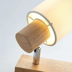 Lindby Loftlamper|Loftlamper > Spot Wanessa, træ, hvid, E14, 14 cm, justerbar