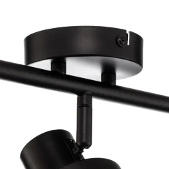 Lindby Spotlights > Spot Yaelle, 52 cm, 3-lys, rattan, sort, E27