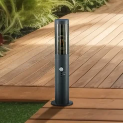 Lindby Sokkellamper Med Sensor|Sokkellamper > Statius sokkellampe, antracit, jern, sensor, 45 cm