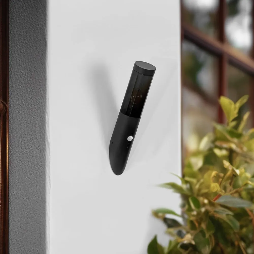 Lindby Væglampe Med Sensor|Væglamper > Statius udendørs væglampe, antracit, jern, sensor