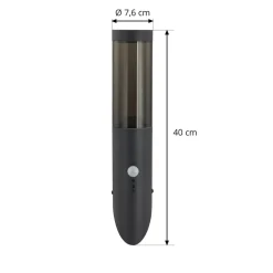 Lindby Væglampe Med Sensor|Væglamper > Statius udendørs væglampe, antracit, jern, sensor