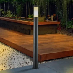 Lindby Gadebelysning > Statius vejlampe, antracit/opal, jern, 100 cm