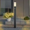 Lindby Gadebelysning Med Sensor|Gadebelysning > Statius vejlampe, antracit/hvid, sensor, 100 cm