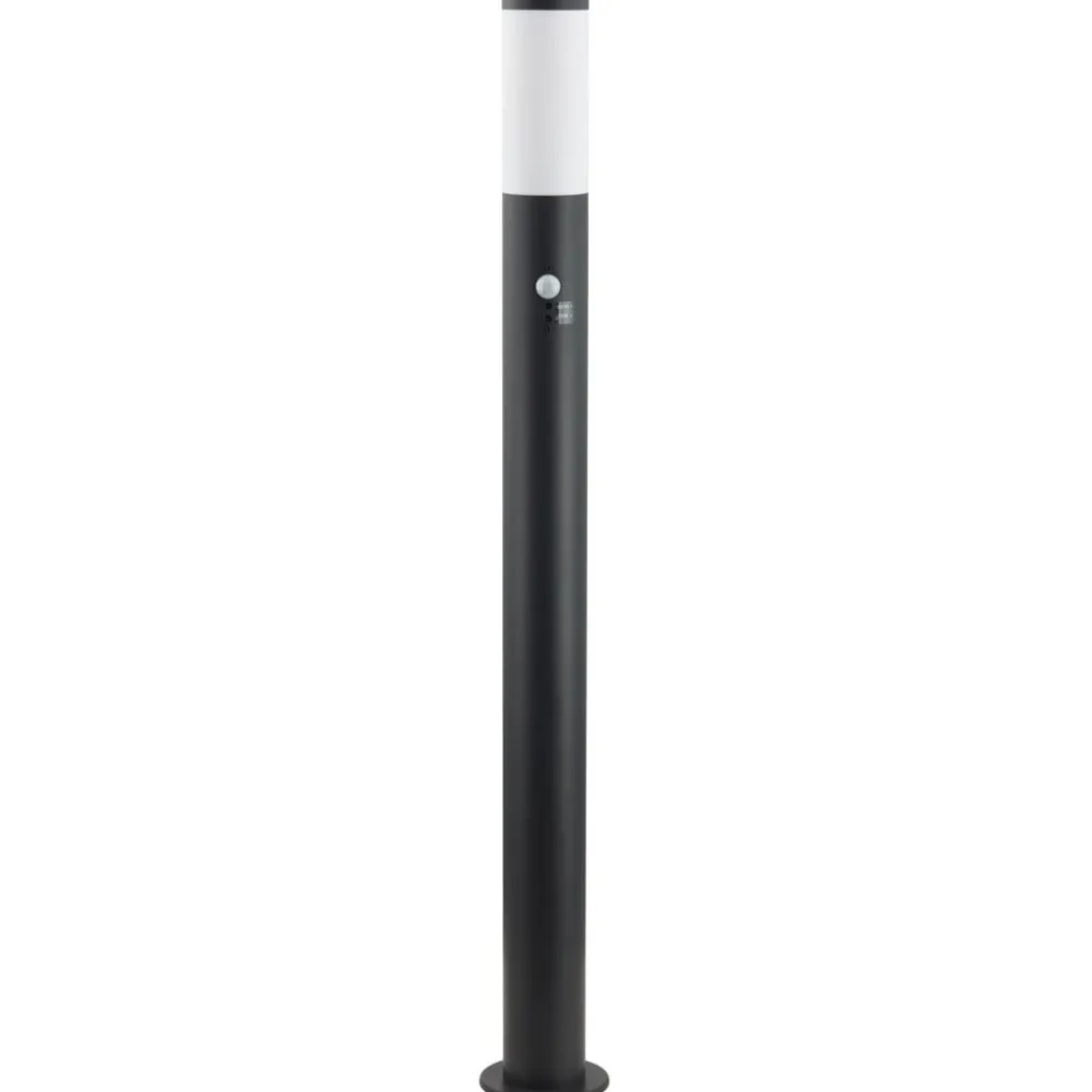 Lindby Gadebelysning Med Sensor|Gadebelysning > Statius vejlampe, antracit/hvid, sensor, 100 cm
