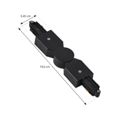 Lindby Skinnesystem > -stik Linaro, sort, justerbar, 1-faset