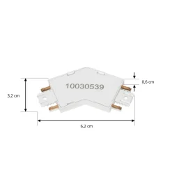 Lindby Skinnesystem > -stik Lumaro, hvid, 135°, plast