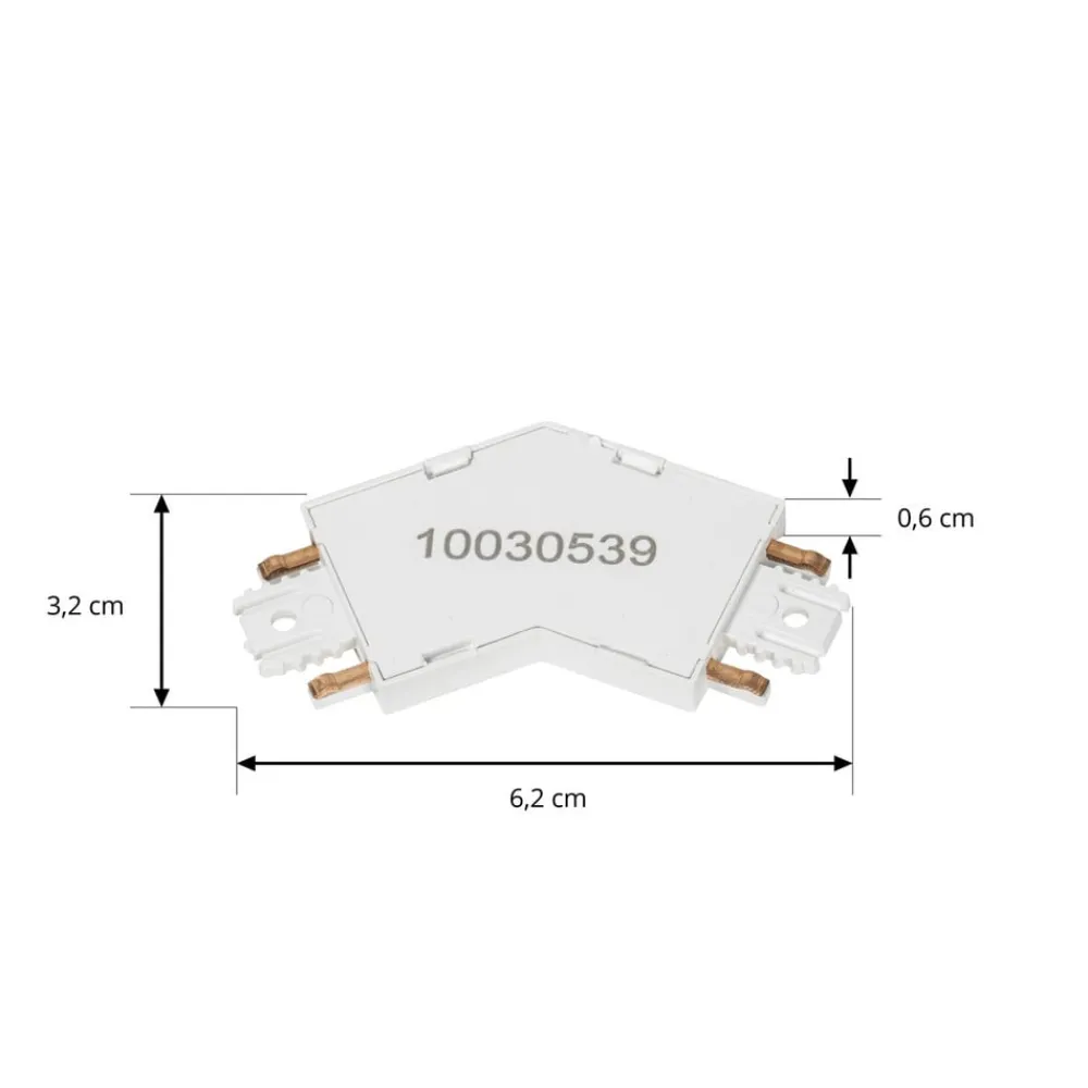 Lindby Skinnesystem > -stik Lumaro, hvid, 135°, plast
