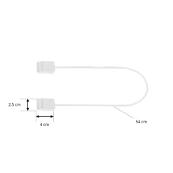 Lindby Skinnesystem > -stik Lumaro, kabellængde 54 cm, hvid, PVC