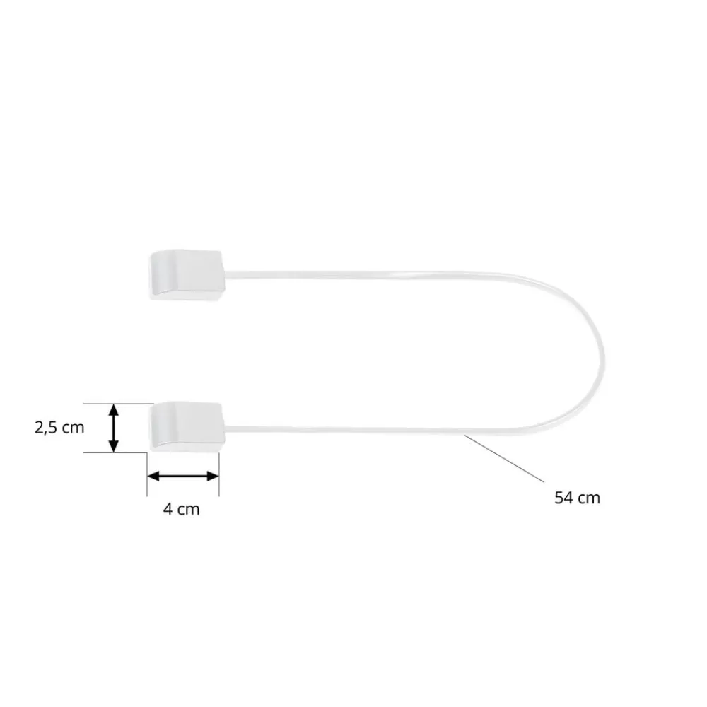Lindby Skinnesystem > -stik Lumaro, kabellængde 54 cm, hvid, PVC