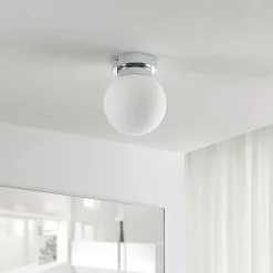 Lindby Loftlamper|Loftlamper > Tavino loftslampe, sfærisk skærm, krom