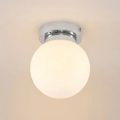 Lindby Loftlamper|Loftlamper > Tavino loftslampe, sfærisk skærm, krom