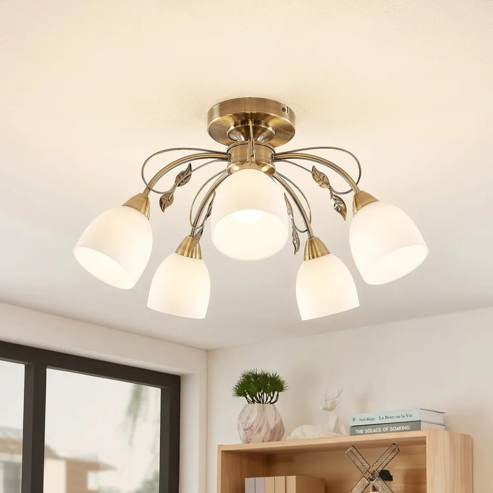 Loftlamper|Loftlamper ^ Lindby Thaddeus loftlampe, 5 lyskilder højde 31 cm