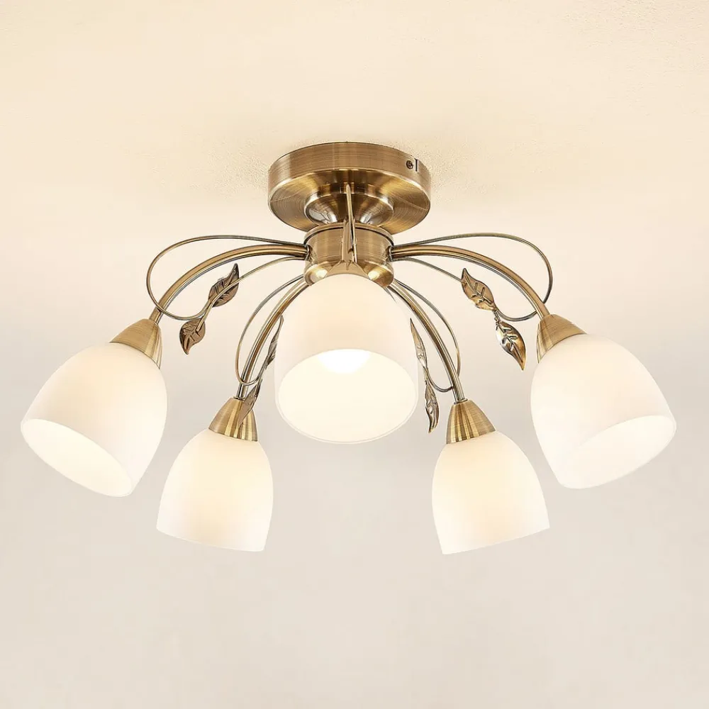 Loftlamper|Loftlamper ^ Lindby Thaddeus loftlampe, 5 lyskilder højde 31 cm