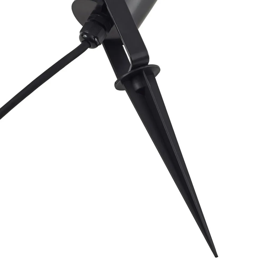 Lindby Terrassebelysning|Udendørs Spot > Thorgal lampe med jordspyd, Ø 6 cm, sort, sæt med 3 stk