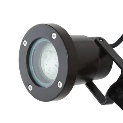 Lindby Terrassebelysning|Udendørs Spot > Thorgal lampe med jordspyd, Ø 9,8 cm, sort, sæt med 3 stk