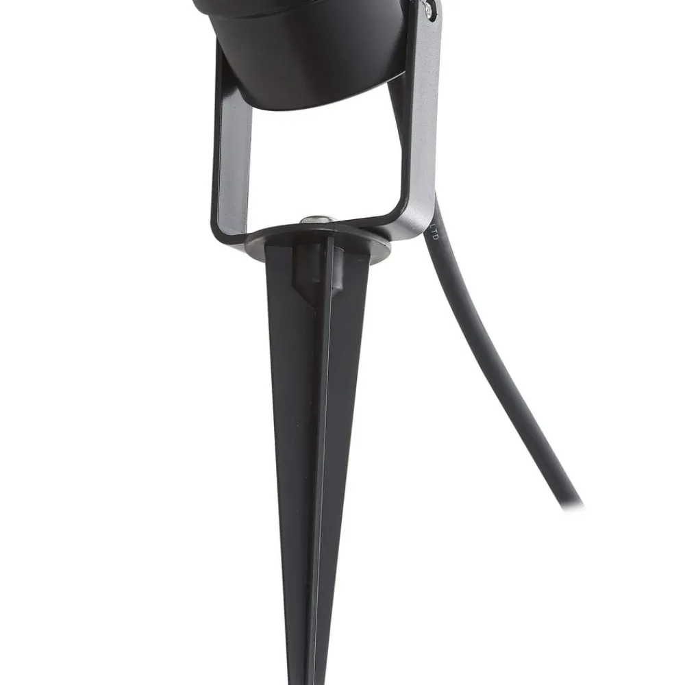Lindby Terrassebelysning|Udendørs Spot > Thorgal lampe med jordspyd, Ø 9,8 cm, sort, sæt med 3 stk