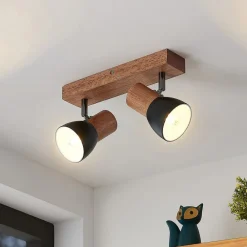 Lindby Gang|Loftlamper > Tonja loftspot med træ, 2 lyskilder