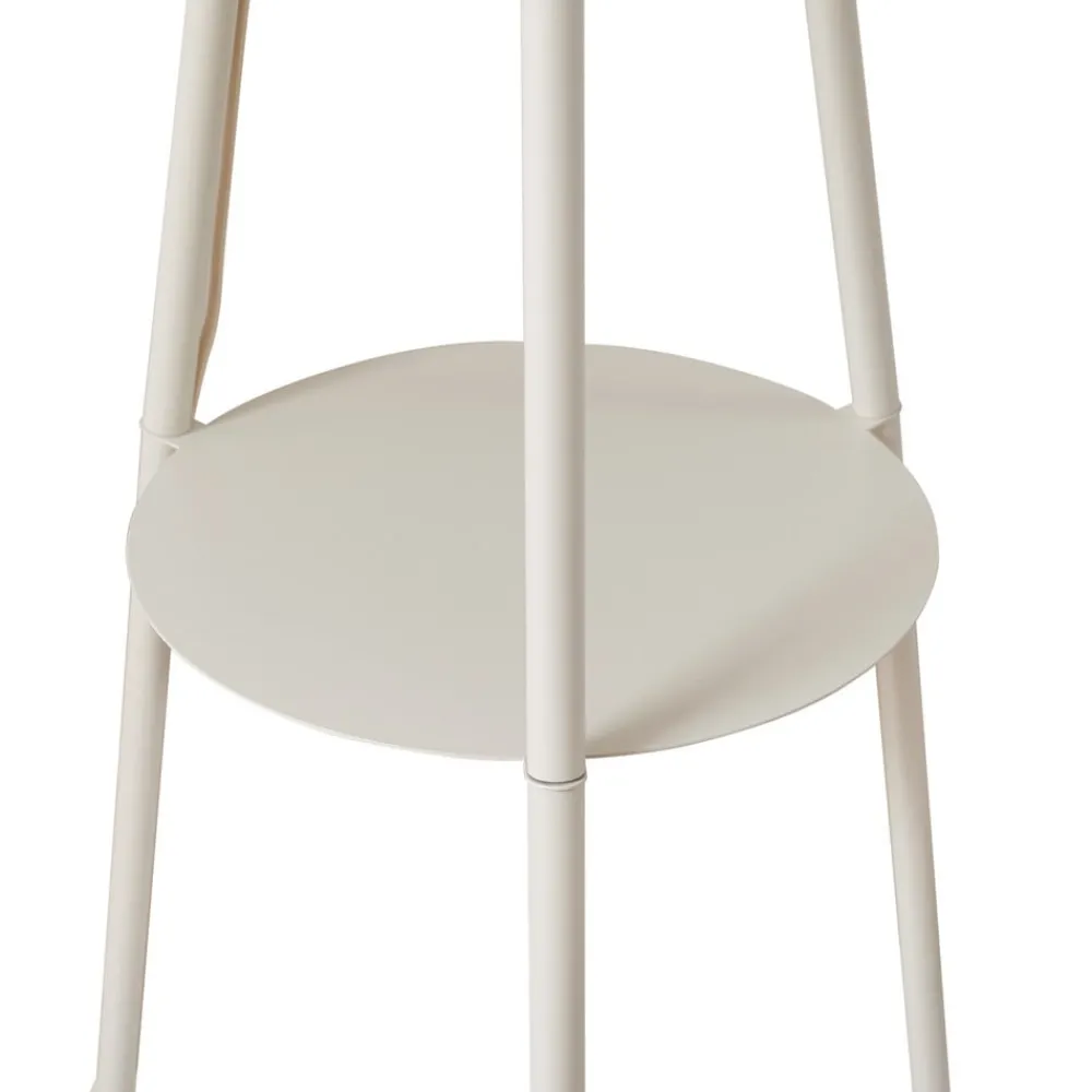 Gang|Pendellamper ^ Lindby trebenetstående gulvlampe Libbie, 155 cm, hør, cremefarvet