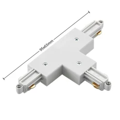 Lindby Skinnesystem > T-stik Linaro, hvid, 1-faset system