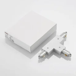 Lindby Skinnesystem > T-stik Linaro, hvid, 1-faset system