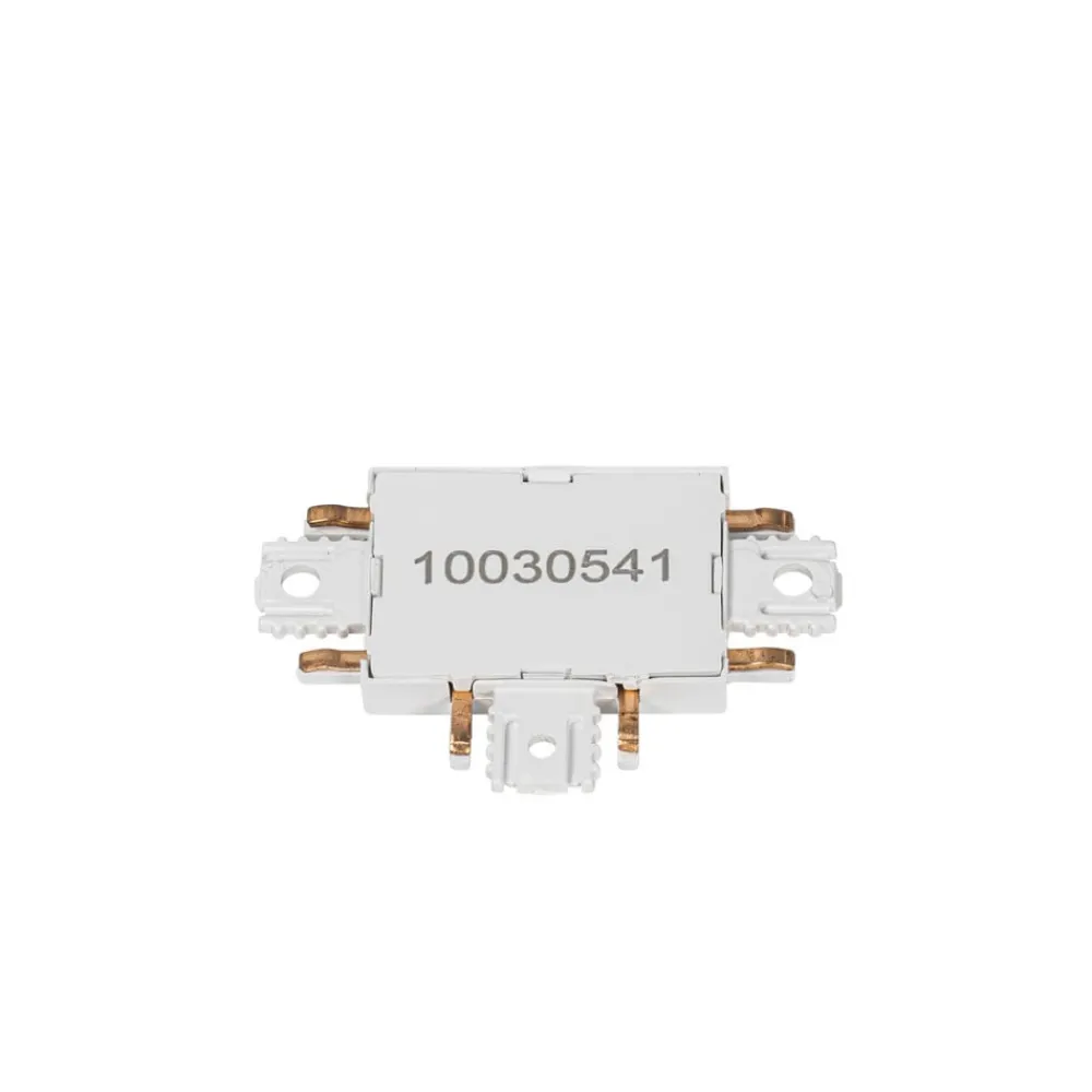 Lindby Skinnesystem > T-stik Lumaro, hvid, 5,4 cm, plast