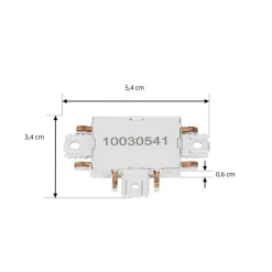 Lindby Skinnesystem > T-stik Lumaro, hvid, 5,4 cm, plast