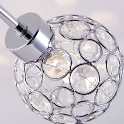 Lindby Loftlamper|Loftlamper > Tyron loftlampe, Ø 65 cm, krom, glas, metal