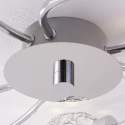 Lindby Loftlamper|Loftlamper > Tyron loftlampe, Ø 65 cm, krom, glas, metal