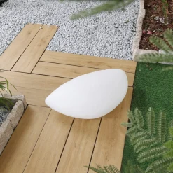 Lindby Dekorationsbelysning|Terrassebelysning > udendørs gulvlampe Arani, hvid, plast, stik