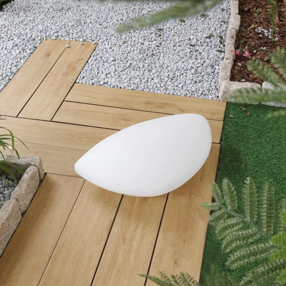 Lindby Dekorationsbelysning|Terrassebelysning > udendørs gulvlampe Arani, hvid, plast, stik