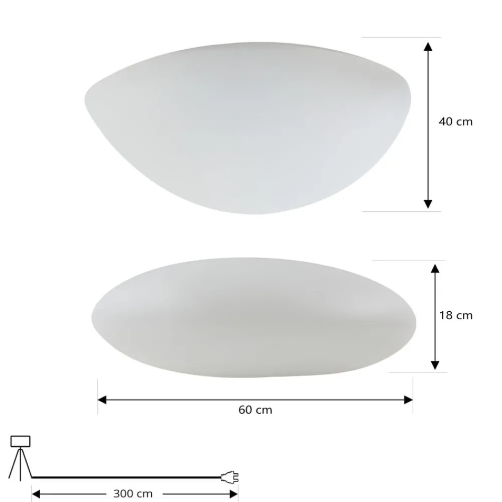 Lindby Dekorationsbelysning|Terrassebelysning > udendørs gulvlampe Arani, hvid, plast, stik