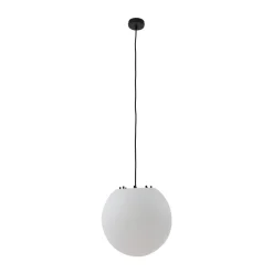Lindby Udendørs Pendellamper > udendørs hængelampe Alea, hvid, plast, Ø 38 cm