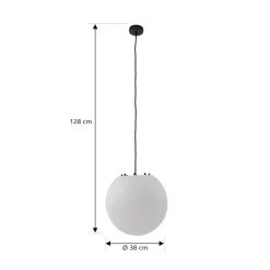 Lindby Udendørs Pendellamper > udendørs hængelampe Alea, hvid, plast, Ø 38 cm