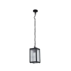 Udendørs Pendellamper ^ Lindby udendørs hængelampe Bolgar, sort, metal, glas